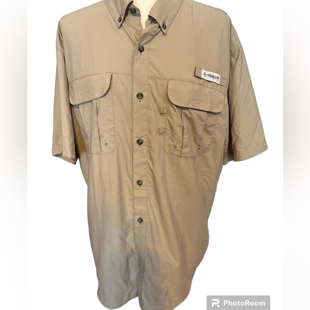 Magellan Fishing vented Quick Dry Button Shirt M